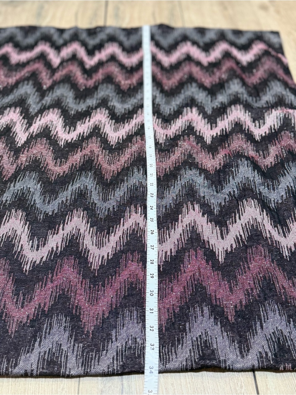 APT. 9 Metallic Chevron Infinity Scarf Wrap Pink Black Gray Shimmer - Picture 12 of 15